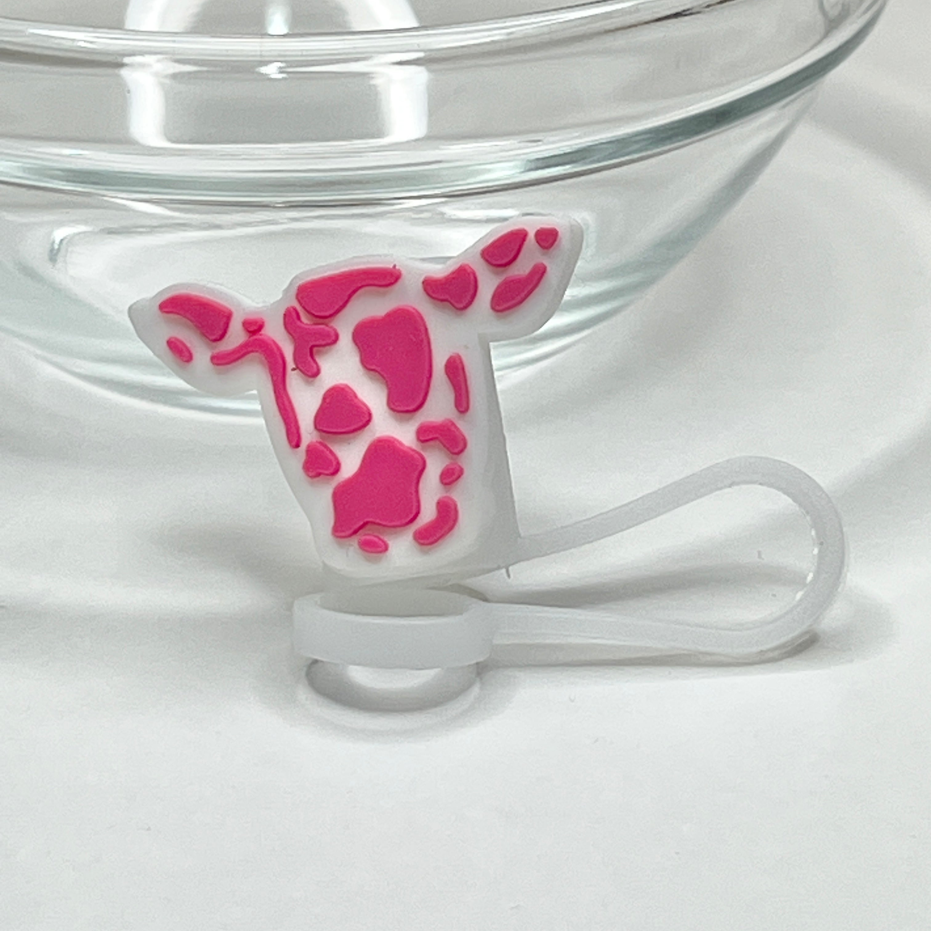 Small Pink Ollie Straw Topper