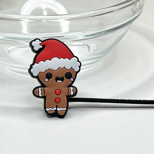 Gingerbread Man Straw Topper