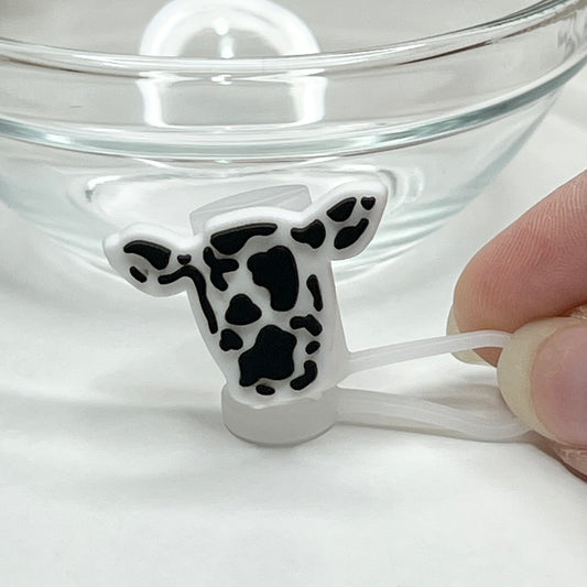 Small Black Ollie Straw Topper