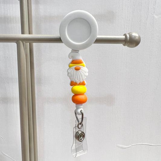 Candy Corn Gnome Badge Reel