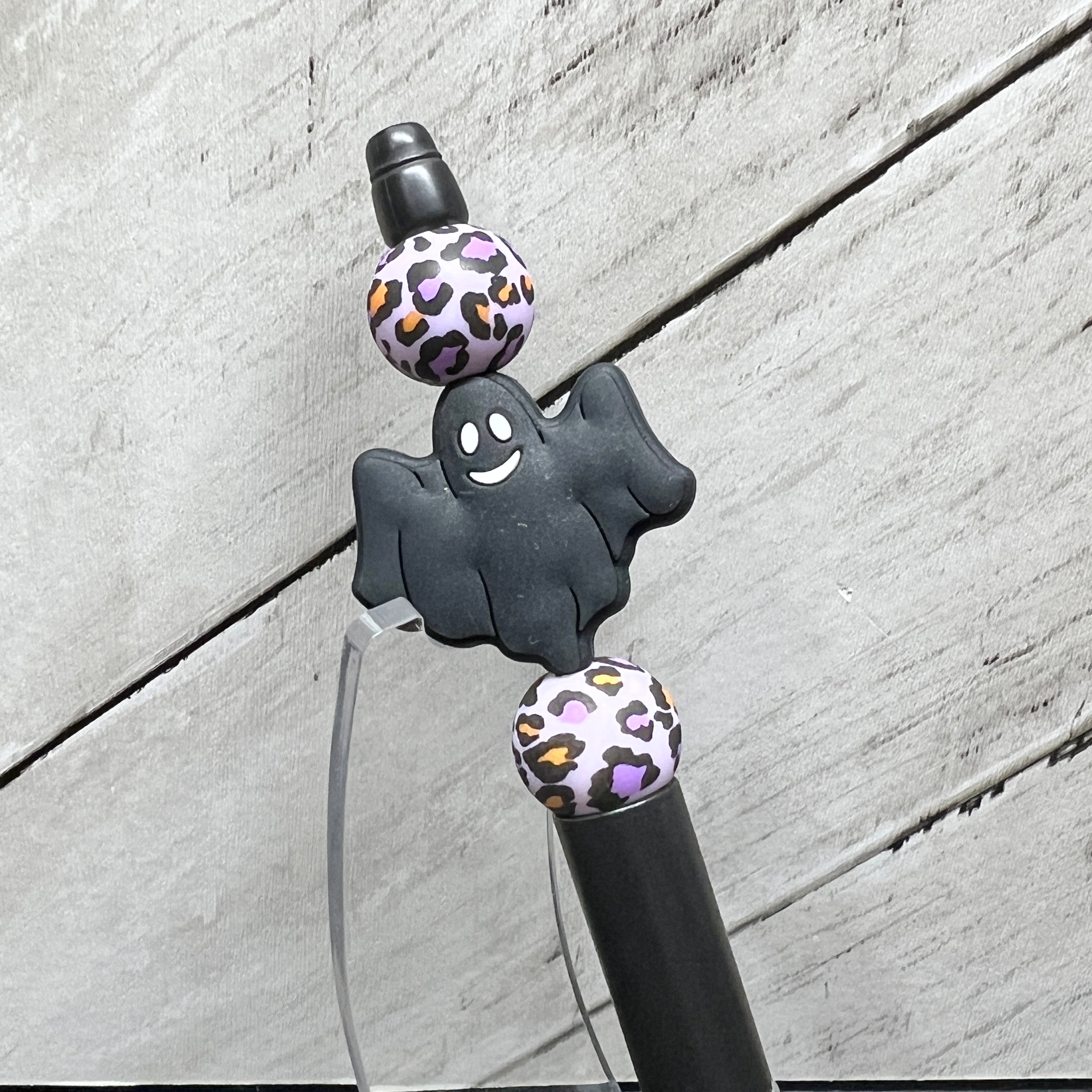 Black Ghost Leopard Plastic Pen