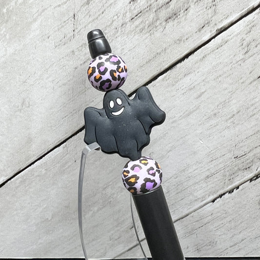 Black Ghost Leopard Plastic Pen