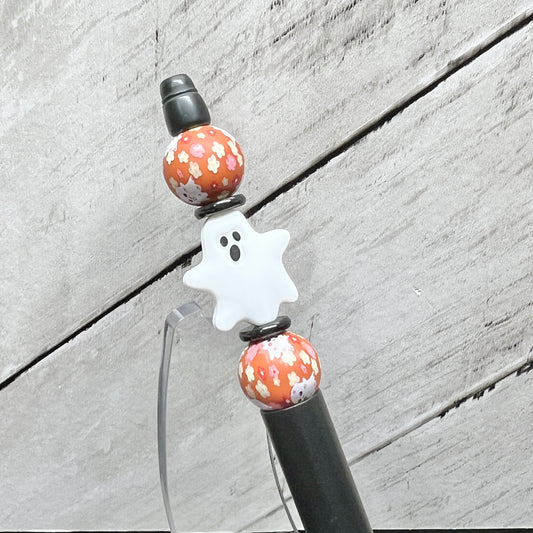 Ghost Floral Plastic Pen