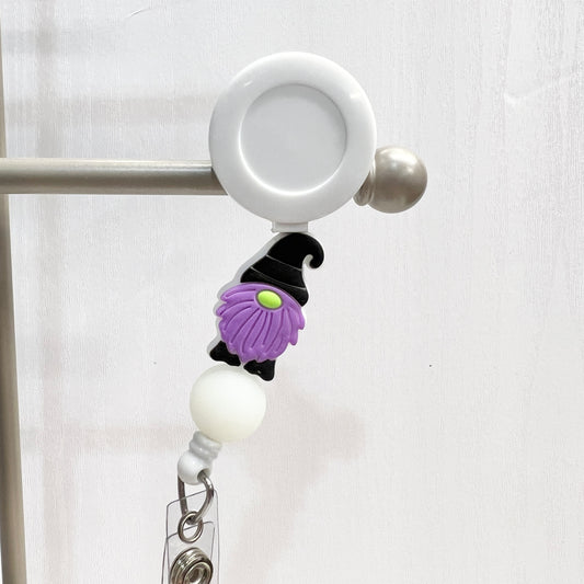 Purple Gnome Glow In The Dark Badge Reel