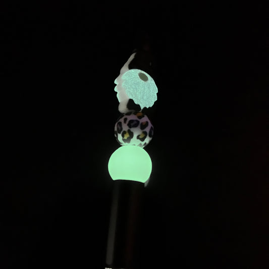 Purple Gnome Glow In The Dark Plastic Pen