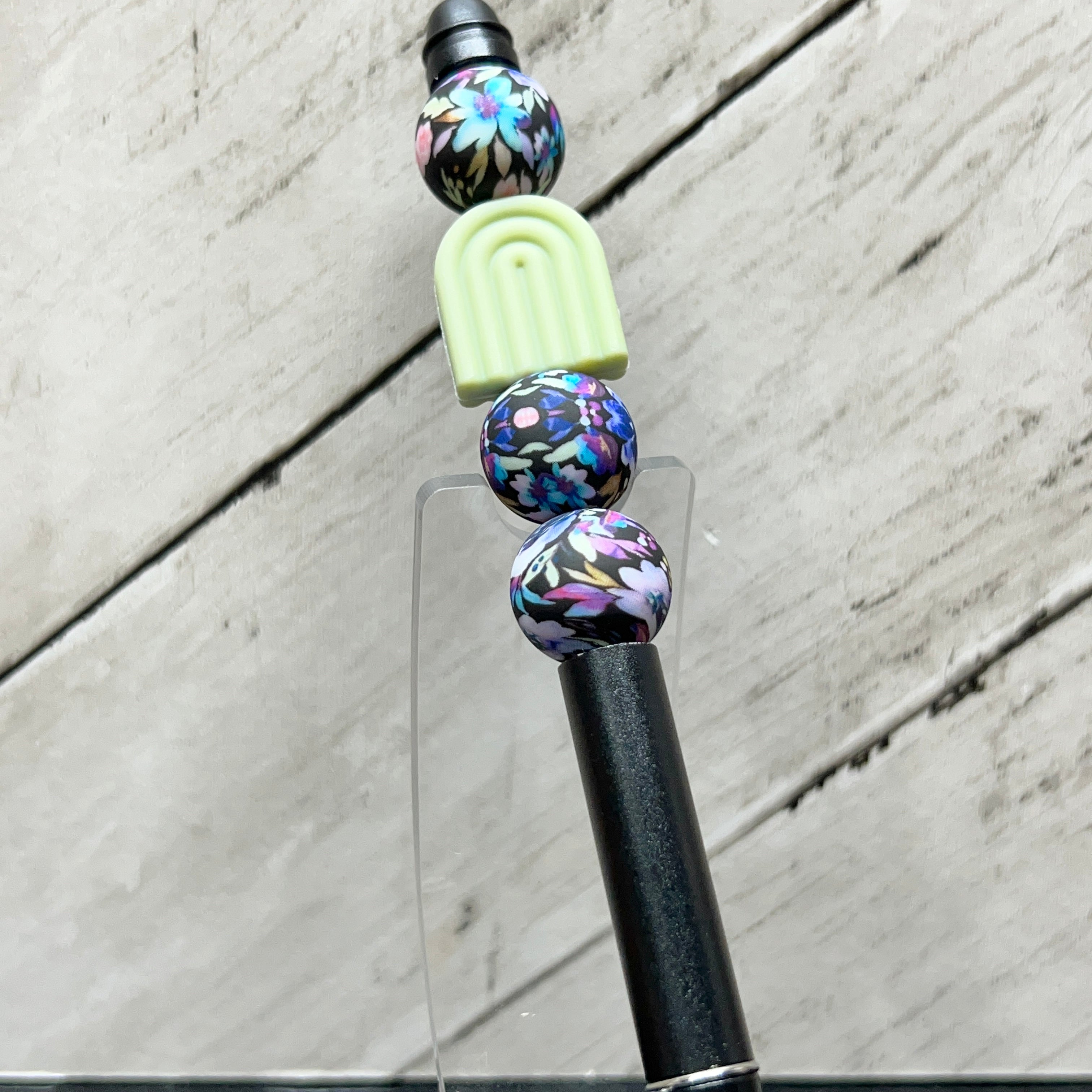 Midnight Blossom w/Sage Rainbow Metal Pen