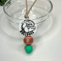 Bulldog Football Zipper Charm