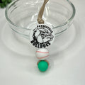 Bulldog Baseball Zipper Charm