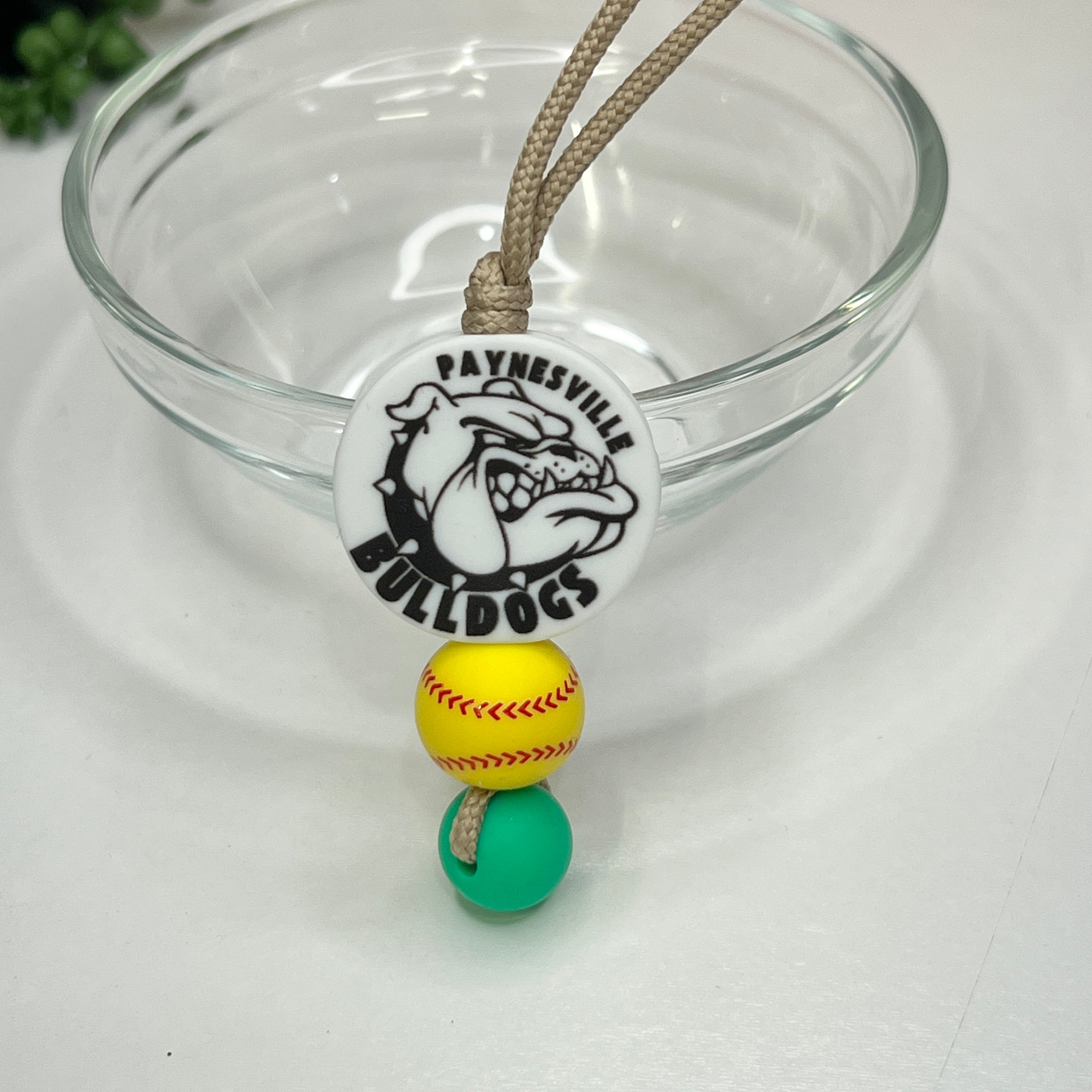 Bulldog Softball  Zipper Charm