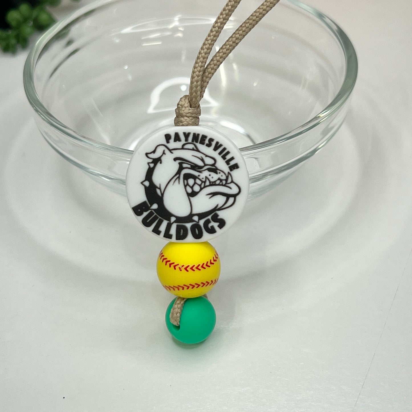 Bulldog Softball  Zipper Charm