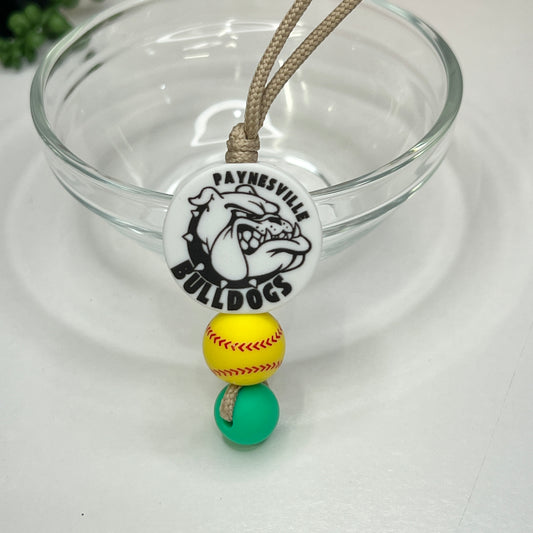 Bulldog Softball  Zipper Charm