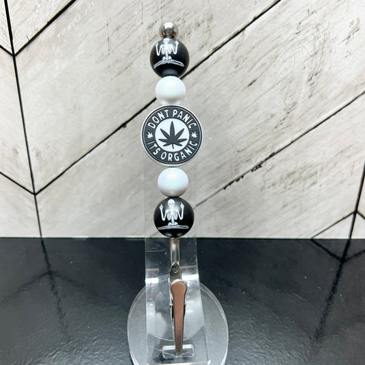 Black Don't Panic Skeleton Clip