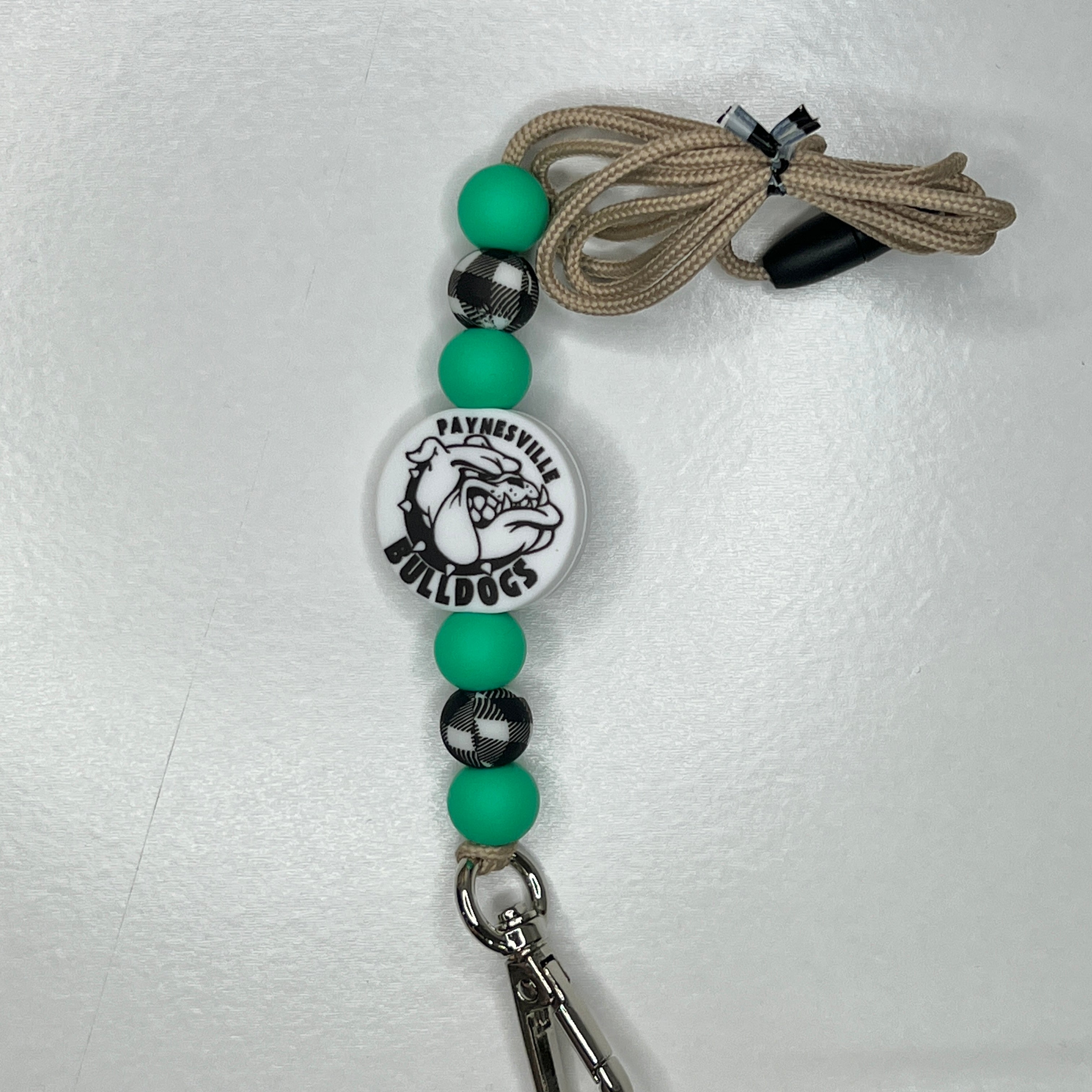 Buffalo Plaid Bulldog Lanyard