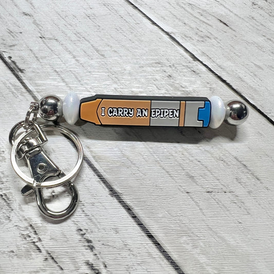 EPIPEN White Silver Keychain Bar