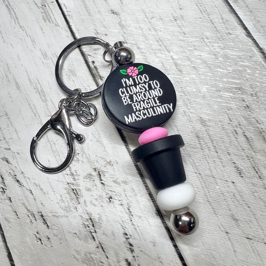 Too Clumsy w/Planter Silver Keychain Bar