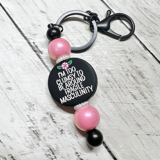 Too Clumsy Black Keychain Bar