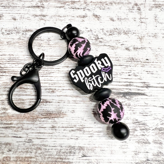 Spooky B***h Black Keychain Bar