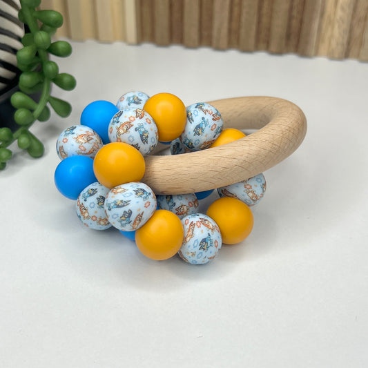 Blue & Orange Dog Ring Toy