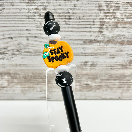 Orange Stay Spooky Metal Pen