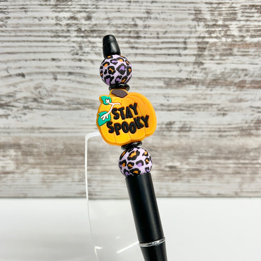 Stay Spooky Leopard Plastic Pen