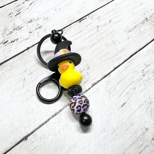 Witchy Ducky Black Keychain Bar