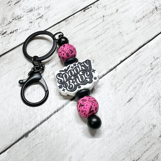 Spooky Babe Black Keychain Bar