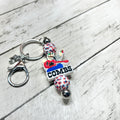 Combs Leopard Silver Keychain Bar
