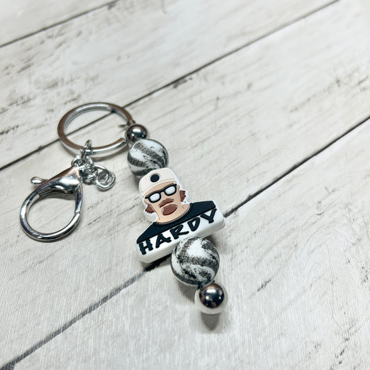 Hardy Burnout Silver Keychain Bar