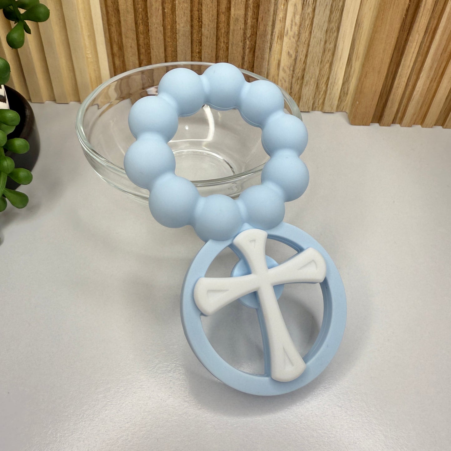 My First Rosary Freezer Ring | Baby Blue
