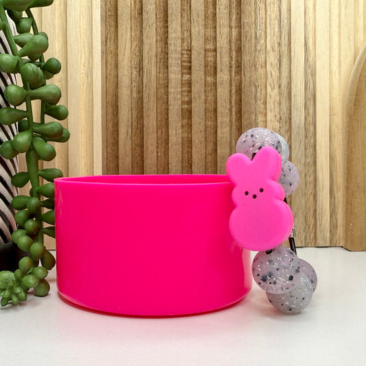 Hot Pink Peep Tumbler Boot & Charm Set