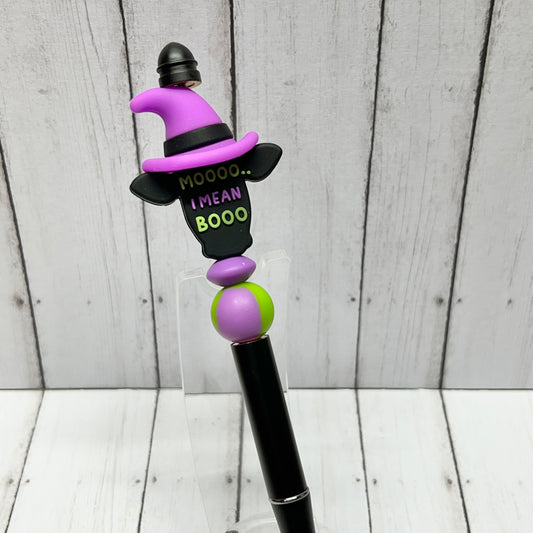 Witchy Cow Boo Metal Pen