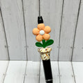 Puffy Flower Terazzo Bloom Plastic Pen