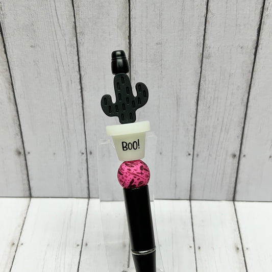 Potted Cactus Glow BOO Plastic Pen