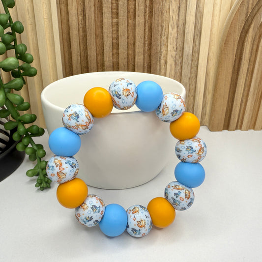 Blue & Orange Dog Freezer Ring