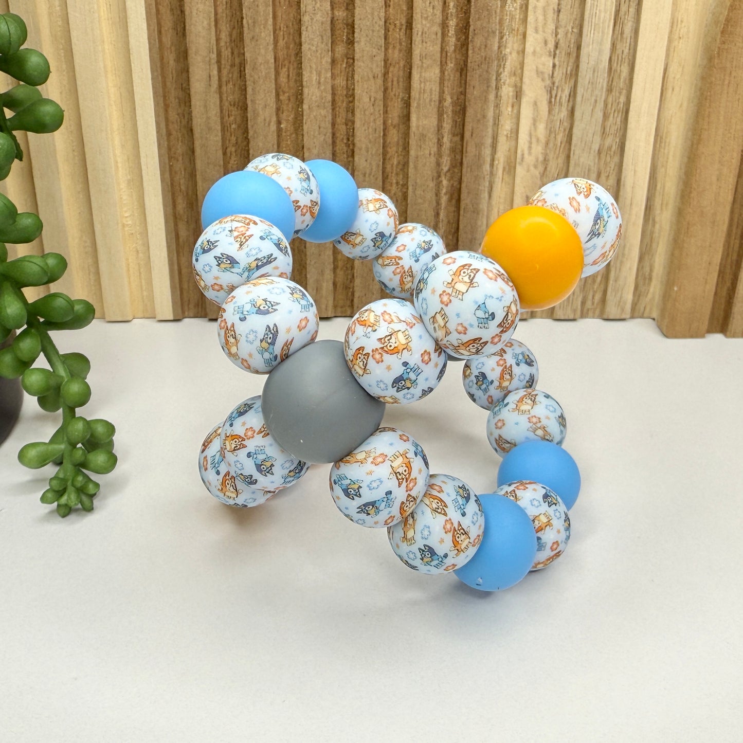 Blue & Orange Dog Freezer Ring