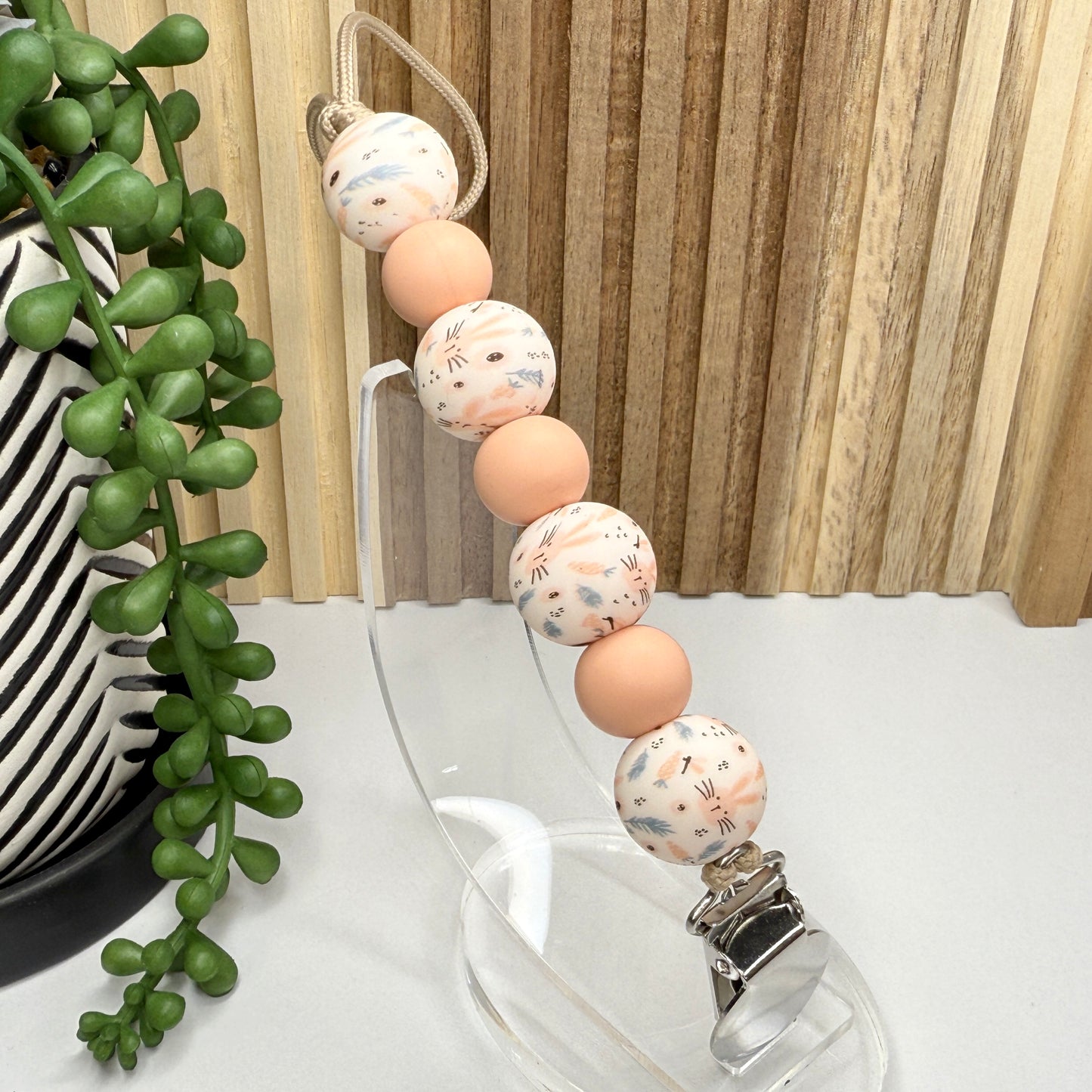 Bunnies Pacifier Clip
