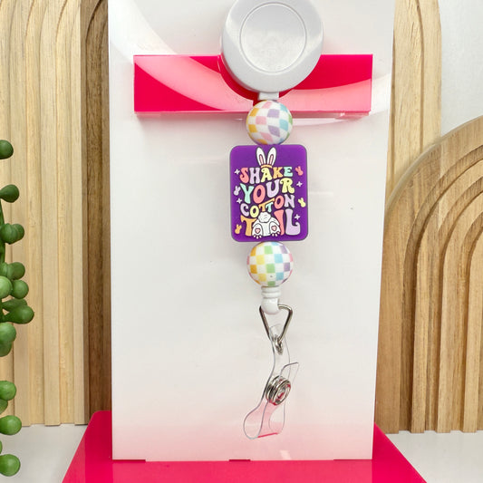 Shake Your Cotton Tail Badge Reel