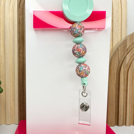 Floral Peeps Badge Reel