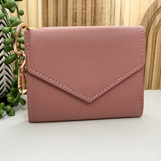 Deep Mauve Tri-Fold Wallet