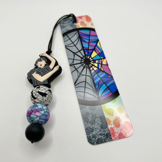 Goth Girl Window Bookmark w/Beads