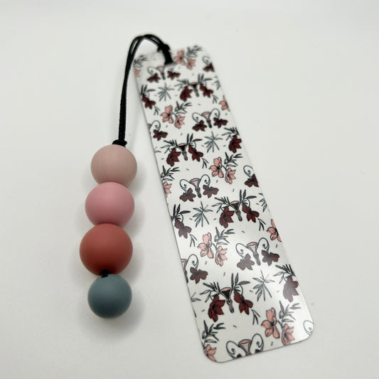 Floral Uterus Bookmark w/Beads