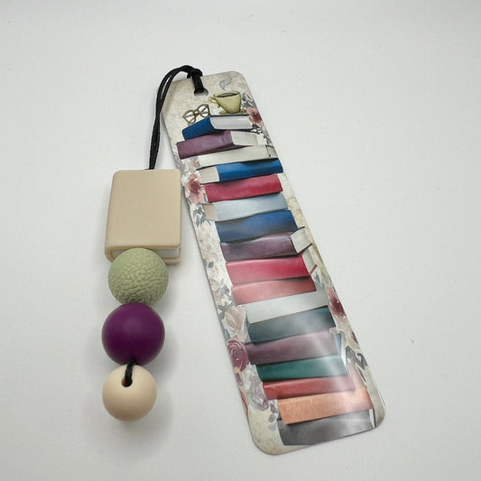 Stack of Books Bookmark w/Beads