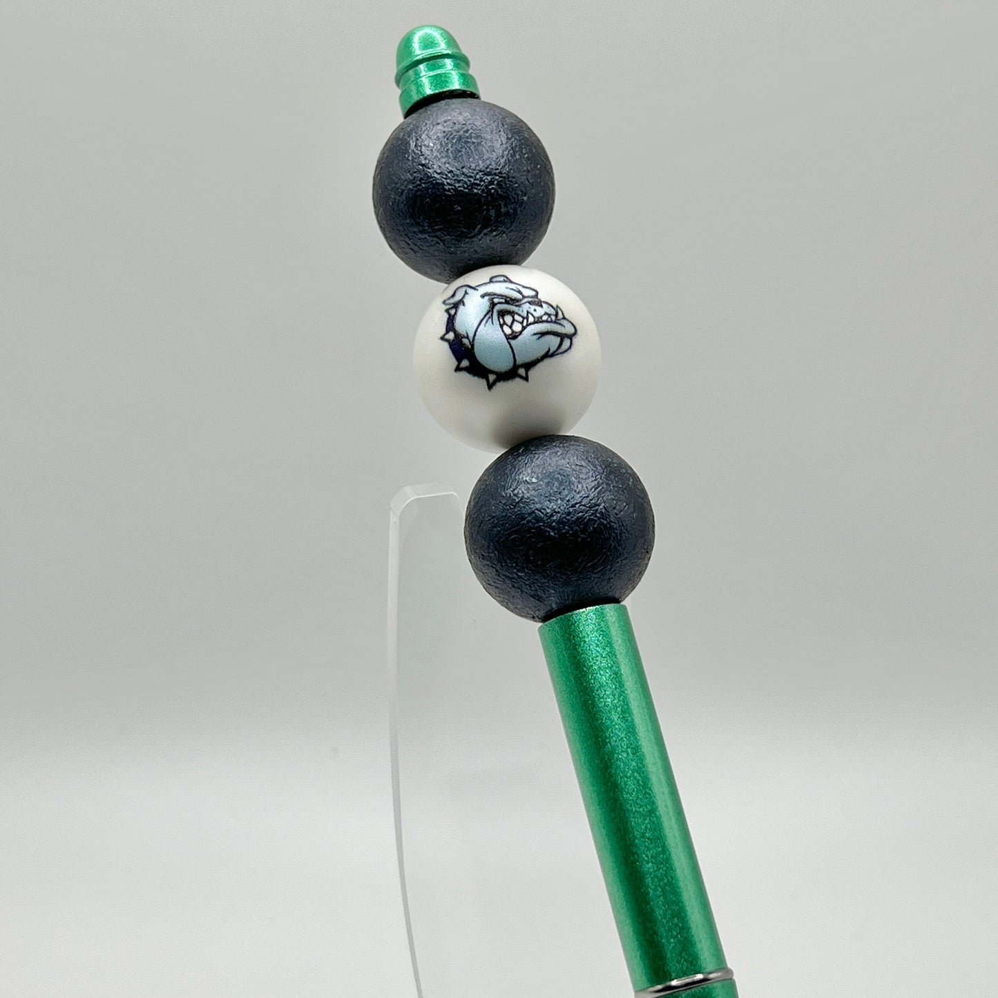Black Crackle Bulldog Metal Pen