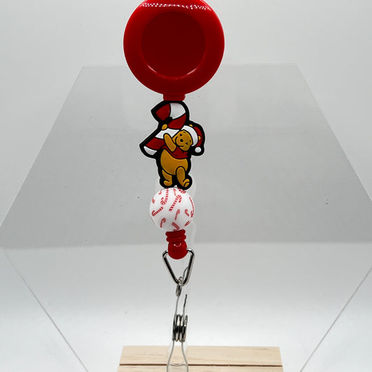 Honey Bear Candy Cane Badge Reel