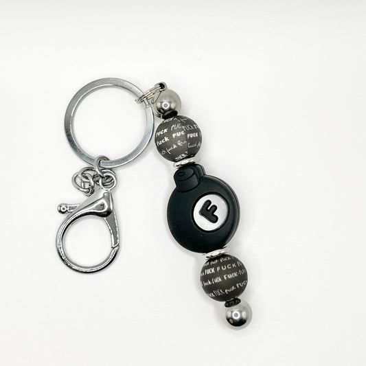 F Bomb Silver Keychain Bar