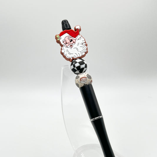 Red Retro Santa Plastic Pen