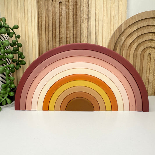 Large Stacker | Pink Boho Rainbow