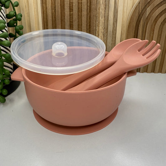 Silicone Bowl w/Lid + Utensil Set | Sedona