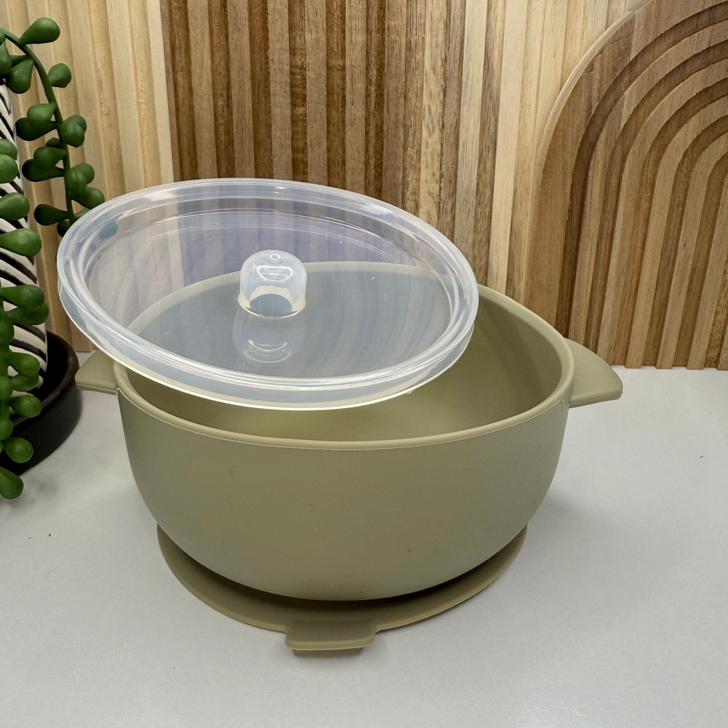 Silicone Bowl w/Lid | Army Green