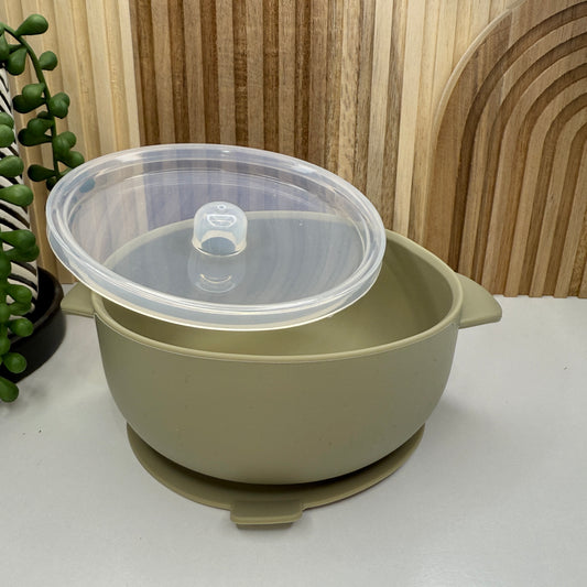 Silicone Bowl w/Lid | Army Green